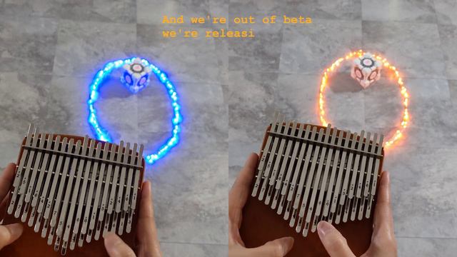 Still Alive - Portal - Jonathan Coulton (chromatic kalimba duet cover with tabs link and lyrics) смотреть онлайн
