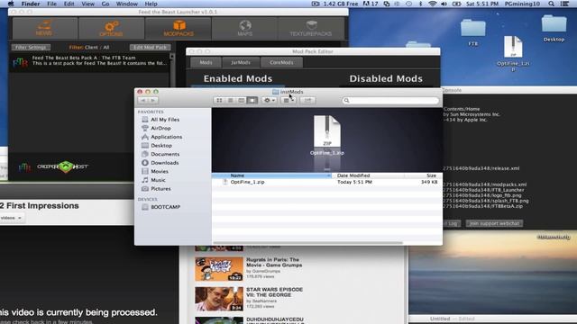 FTB Modpack And Optifine Install Tutorial смотреть онлайн