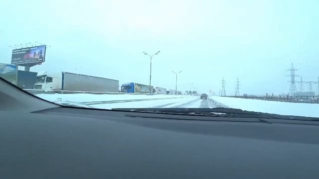Снегопад в Москве 2021. МКАД Фур. смотреть онлайн