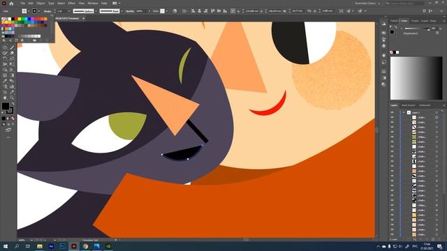 Speedpaint Adobe Illustrator - Vector illustration |Векторный персонаж смотреть онлайн