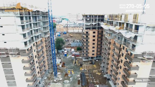 Ход строительства ЖК "ЦЕНТРАЛЬНЫЙ" за июль 2017г. смотреть онлайн