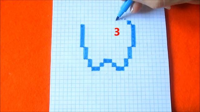 Простые рисунки по клеточкам Зуб Как рисовать Зубик поэтапно How to Draw a Tooth Pixel Art for Kids смотреть онлайн