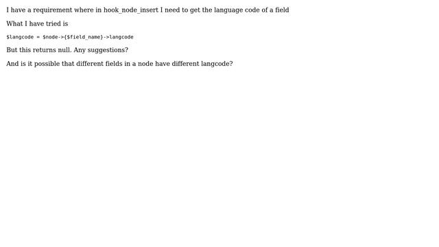Drupal: How to get language code of a field in a node? смотреть онлайн