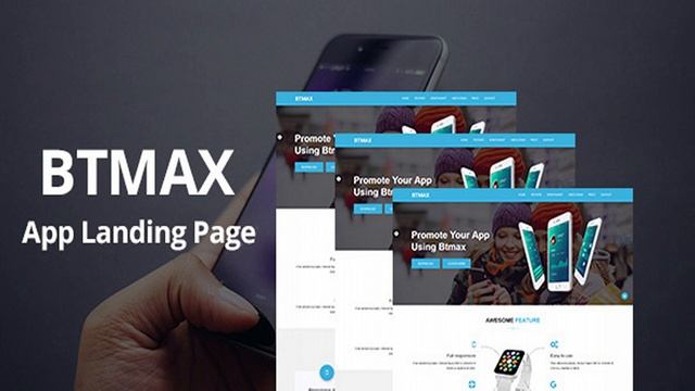 BTMAX- Material Design App Landing Page | Themeforest Website Templates and Themes смотреть онлайн