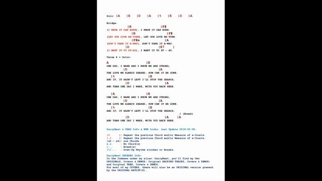 DairyBeat ft. Sandra Otto: ONE DAY I WAKE - Free* Pop Ballad ORIGINAL & In Sync LYRICS & CHORDS: смотреть онлайн