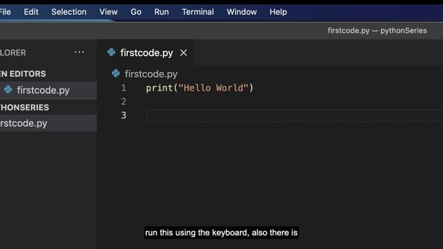 5 PYTHON: Your first python script print function python programming basics смотреть онлайн