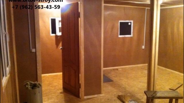 Сборка модульного домика состоящего из двух бытовок 6x4.8м смотреть онлайн