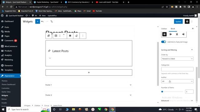 Sidebar Settings in WordPress I How to Add Social Media Buttons in WordPress смотреть онлайн