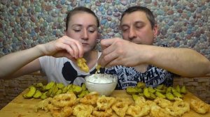 МУКБАНГ КАЛЬМАРЫ И КАРТОШКА ПО ДЕРЕВЕНСКИ | MUKBANG SQUID AND COUNTRY POTATOES #мукбанг #mukbang