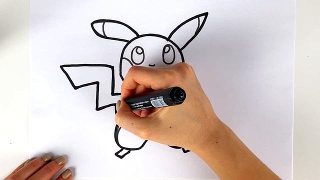How To Draw Pokemon Pikachu / Как нарисовать покемона Пикачу / Drawing Lesson for kids смотреть онлайн