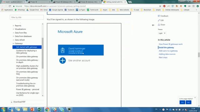 Configurer le Power BI data gateway смотреть онлайн