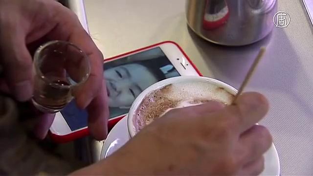 Новая услуга: портреты на кофе (новости) смотреть онлайн