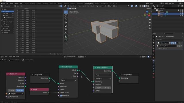 Geometry Nodes: Intro to Extrude Mesh and Scale Elements смотреть онлайн