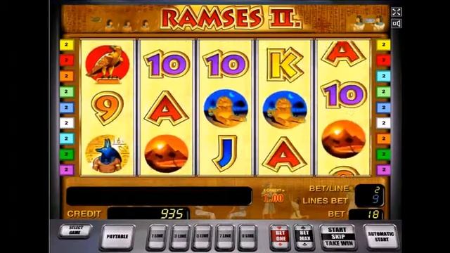 Играем в игровой автомат Рамзес Второй бесплатно смотреть онлайн