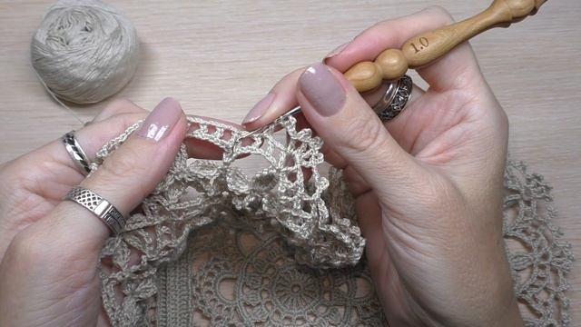 Салфетка Винтажный букет. Видео урок часть 4. смотреть онлайн