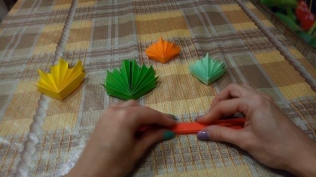 DIY : Осенние Листья ОРИГАМИ *** Листочки из Цветной Бумаги Своими Руками *** Paper Leaves смотреть онлайн