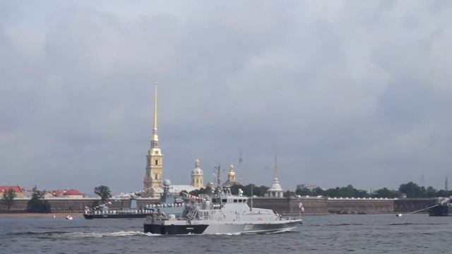 День ВМФ России. Парад. Акватория Невы. смотреть онлайн
