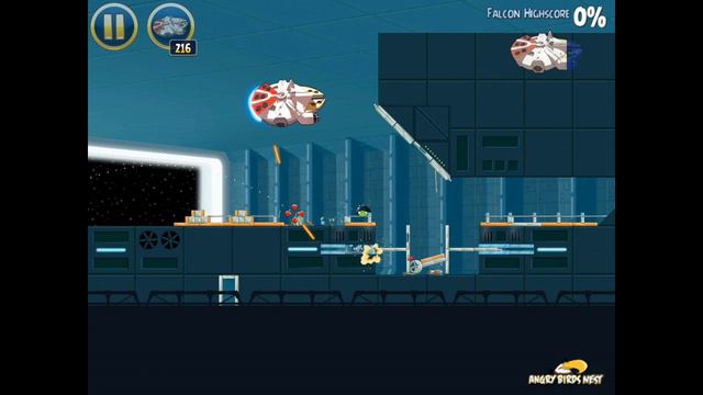 Angry Birds Star Wars 2-18 Death Star Millennium Falcon Gold Medal смотреть онлайн