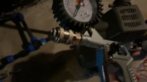 Продувка труб компрессором