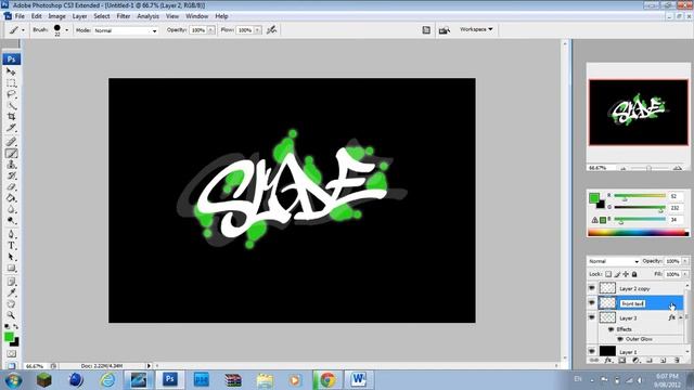Photoshop Tutorial: Making a basic Graffiti logo смотреть онлайн
