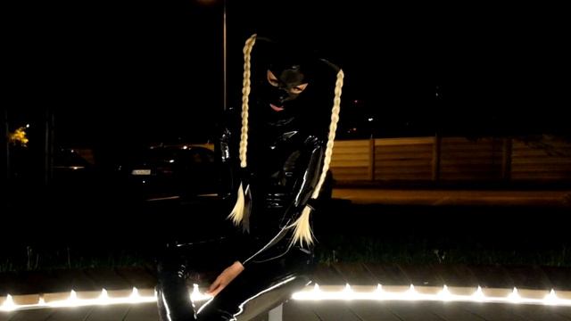 Latexqueen Walk In Latex In The Evening City