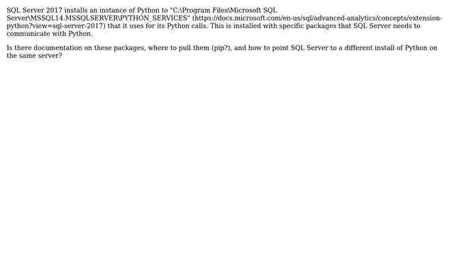 Databases: How to point SQL Server Python to a specific Python install? смотреть онлайн