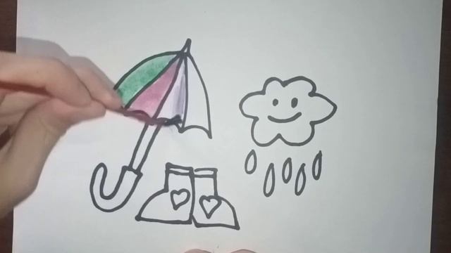 Draw umbrella /Рисуем зонтик смотреть онлайн