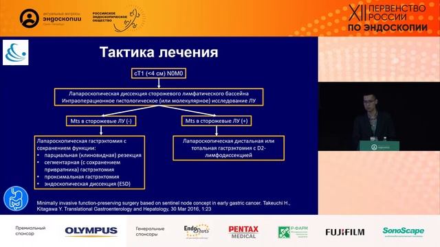 Полнослойное гибридное удаление рака желудка без вскрытия просвета органа с одномоментной биопсией смотреть онлайн