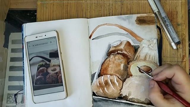 How to draw a chocolate sweets in watercolor/ Как нарисовать вкусные шоколадные конфеты акварелью смотреть онлайн