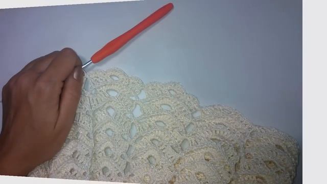 Платье Зефир крючком Обвязка горловины и низа Ч.3 смотреть онлайн