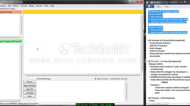 GIT Preview - UI Undoing Changes смотреть онлайн