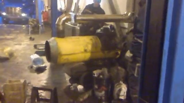 запуск дизельной тепловой пушки. смотреть онлайн