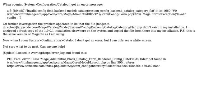 Magento: Opening System＞Configuration＞Catalog gives white screen (2 Solutions!!) смотреть онлайн