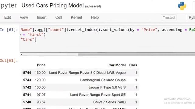 Prediction of used Car prices using Python смотреть онлайн