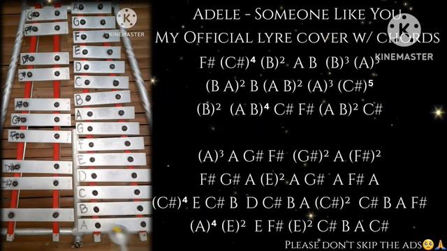 Adele - Someone Like You (My Official Lyre Tutorial/Cover with Chords) смотреть онлайн