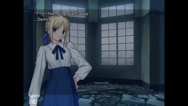 Fate/Stay Night Visual Novel Fate Route Day 11 Part 6 (No Commentary)(English)