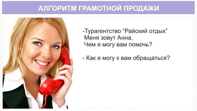 Турагентство. Алгоритм продажи