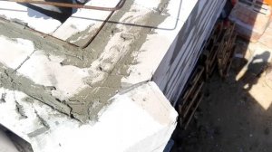 Базальтовая сетка. Дополнительное армирование углов кладки из газобетона.