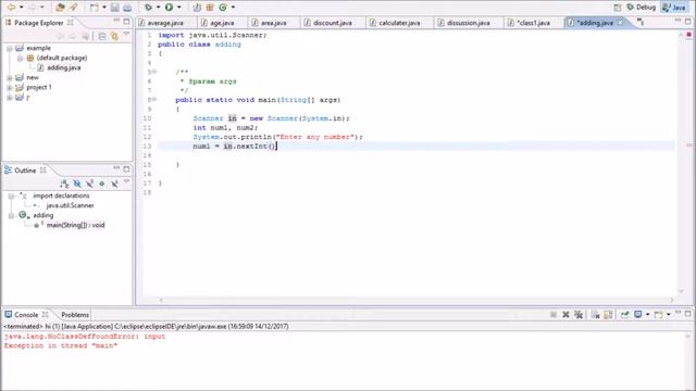 Java Eclipse: Simple adding program tutorial смотреть онлайн