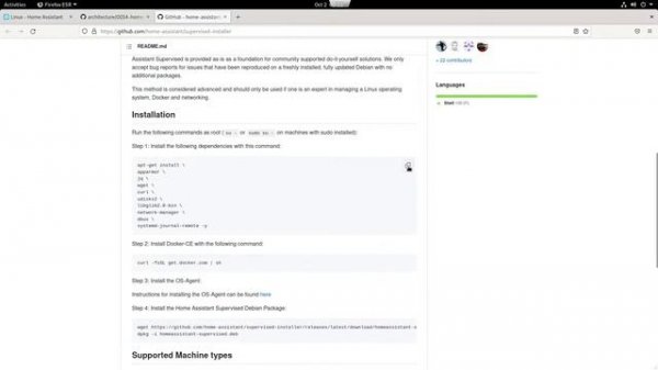 Debian and Home Assistant Supervised Installation