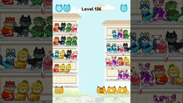 Cat Sort Color Puzzle Level 131 - 140┃Complete Level┃Sorting Games смотреть онлайн