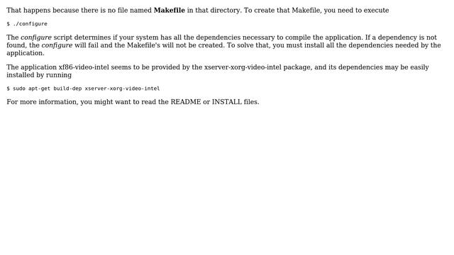 Ubuntu: Error for Makefile: "make: *** No targets specified and no makefile found. Stop." смотреть онлайн