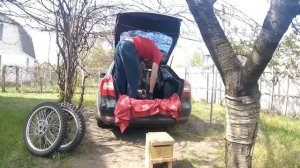 Как мы перевозили мотоцикл в легковушке!