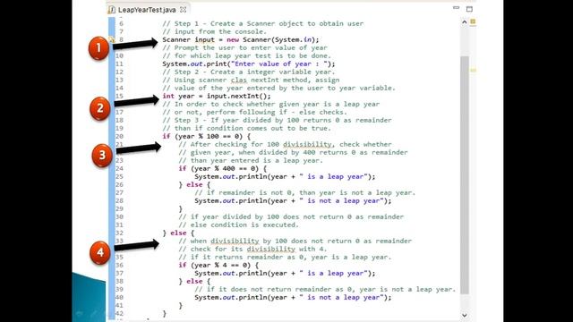How to check whether a given year is a leap year or not through a Java program ?. смотреть онлайн