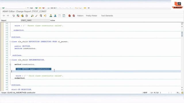Constructor Inheritance In SAP ABAP | Inherit Constructor in ABAP | ABAP Inheritance constructor. смотреть онлайн
