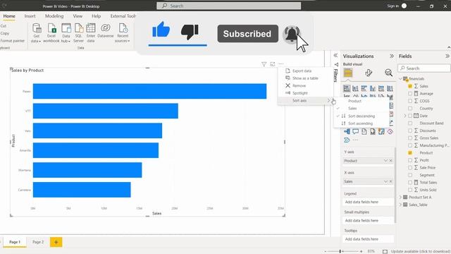 How to sort order on Power BI stacked bar chart | Power BI for Beginners | Microsoft Power BI смотреть онлайн