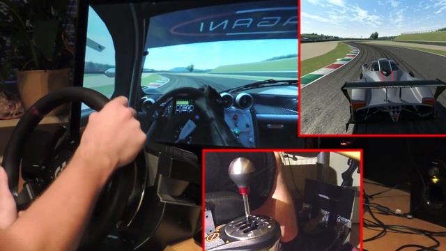 Assetto Corsa - Review with Pagani Zonda R, steering wheel gameplay Thrustmaster T500rs. HD 2014 смотреть онлайн