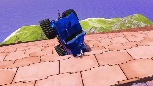 Escape From The Shy Guy (SCP-096) | Monster Truck vs Giant Stairs | Horror Beamng Drive | TrainWorl смотреть онлайн