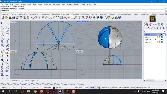 Rhino 3d Modelar Gorra parte 1 (intermedio) смотреть онлайн