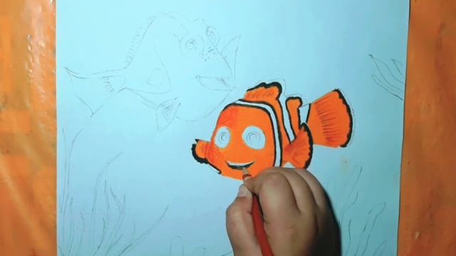 How To Draw Dory And Nemo Step By Step //Oil Pastel Drawing //Under Water Fish Scenery Drawing смотреть онлайн